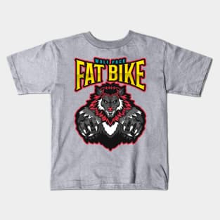 Wolf Pack Fat Bike and Mountain Biking Merch Kids T-Shirt